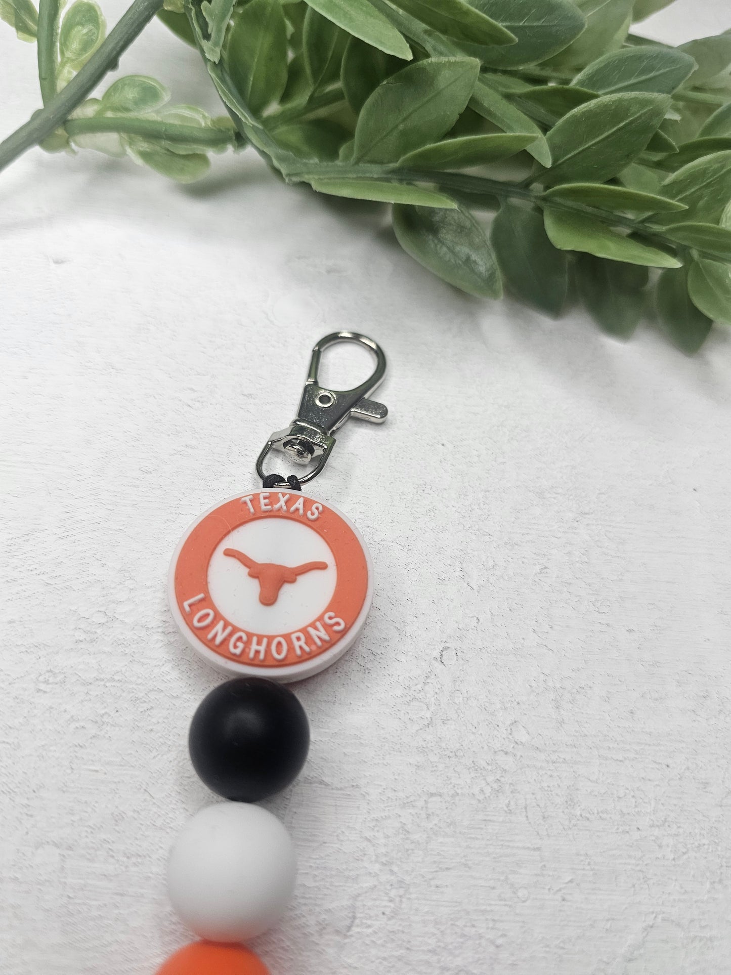 Texas Longhorns Dangle Bead Keychain