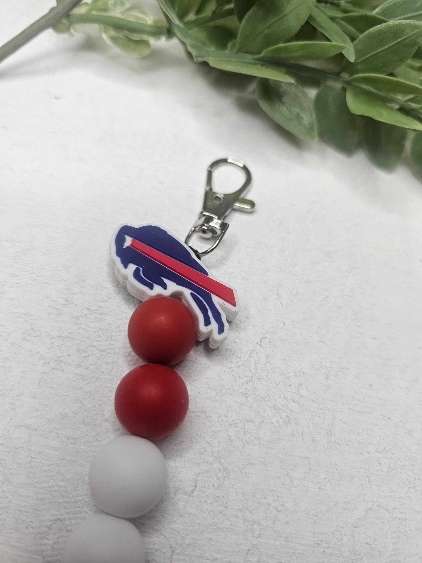 Buffalo Bills Dangle Bead Keychain