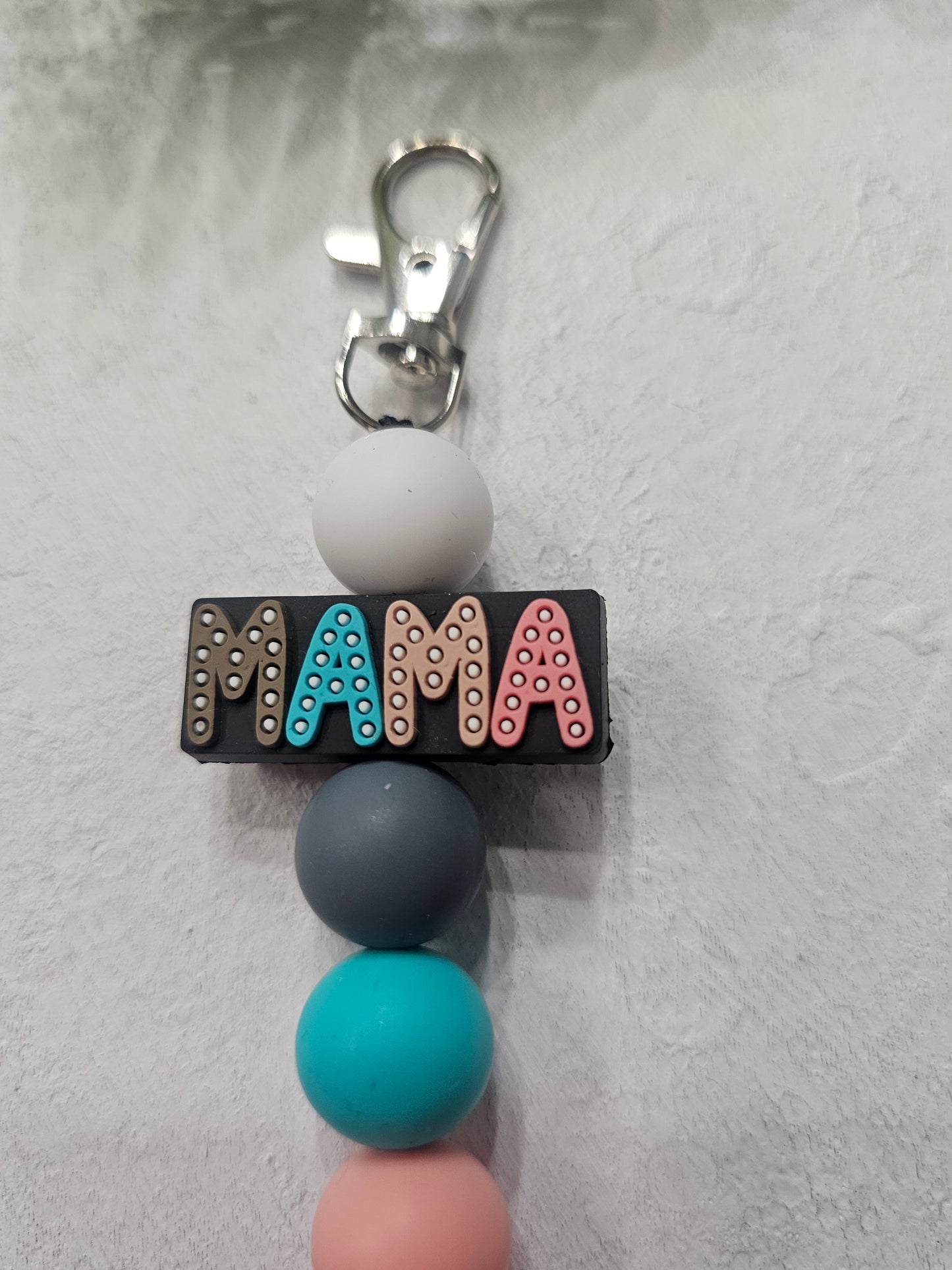 Mama Dangle Bead Keychain