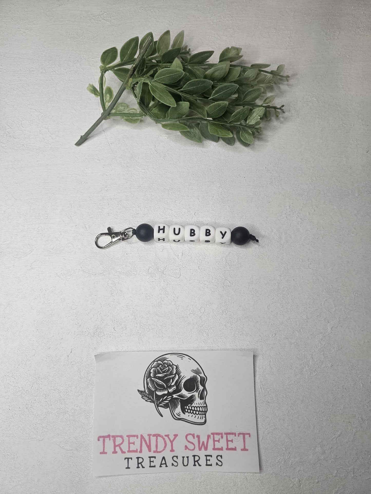 Hubby Dangle Bead Keychain