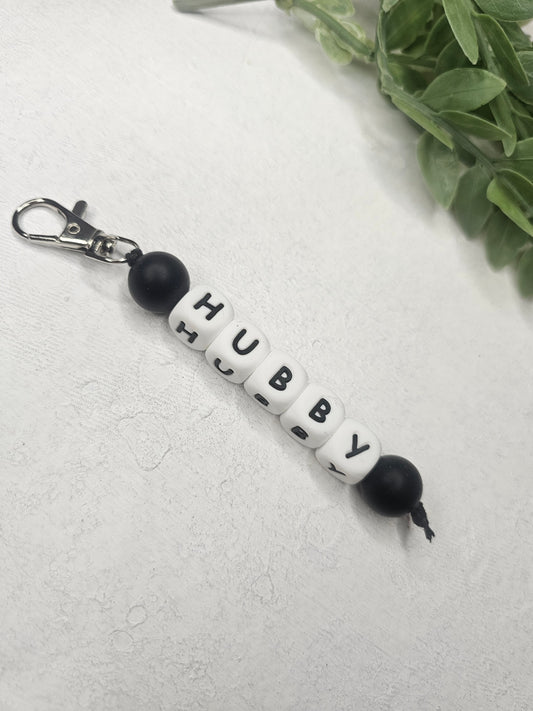 Hubby Dangle Bead Keychain