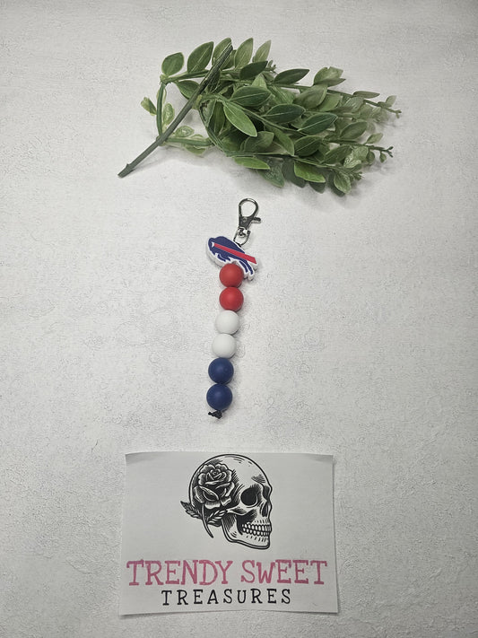 Buffalo Bills Dangle Bead Keychain