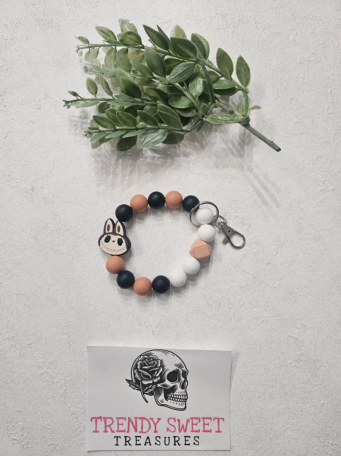 Original Labubu Beaded Bracelet Keychain