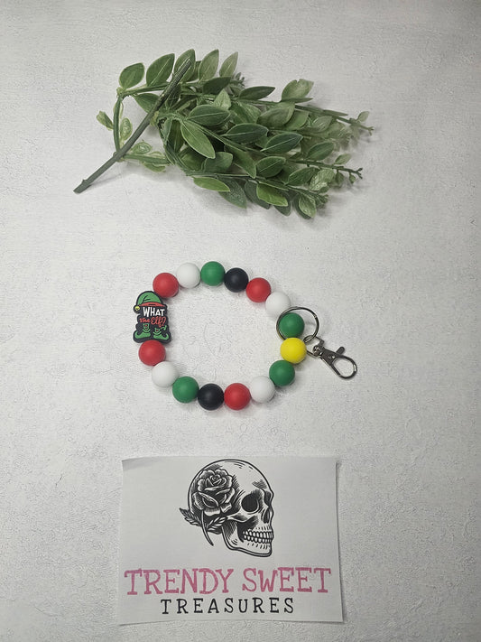 What The Elf Beaded Bracelet Keychain